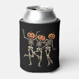 Skeleton Halloween Pumpkin Fall Spooky Season  Can Cooler