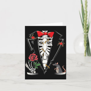 Skeleton Halloween Shirt Funny Tuxedo Shirt With Card