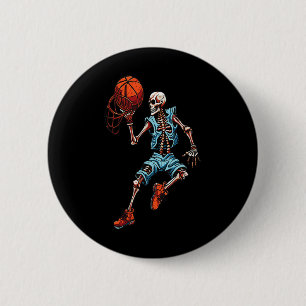 Skeleton Halloween Spooky Dunking Skull Costume 6 Cm Round Badge