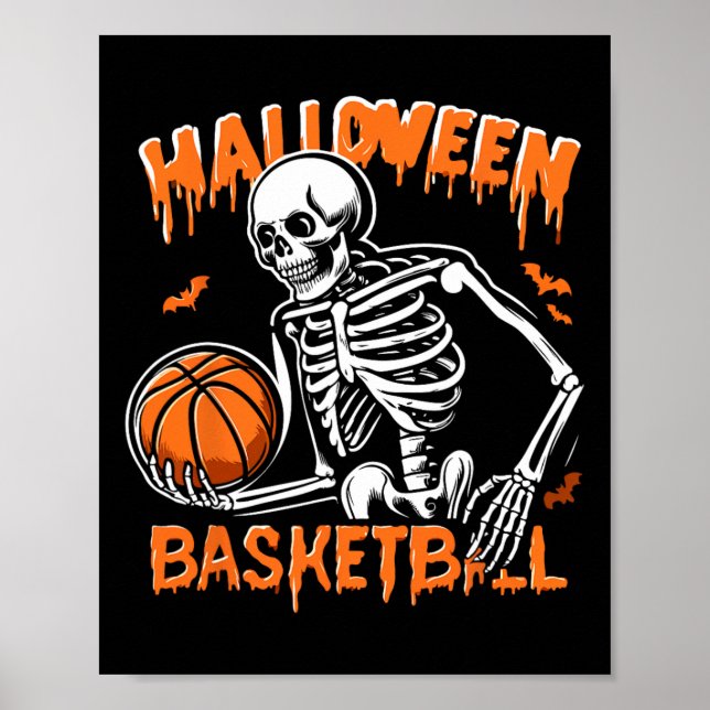 Skeleton Halloween Trick Or Treat  Poster (Front)