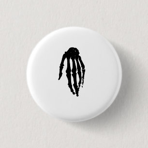 Skeleton Hand 3 Cm Round Badge
