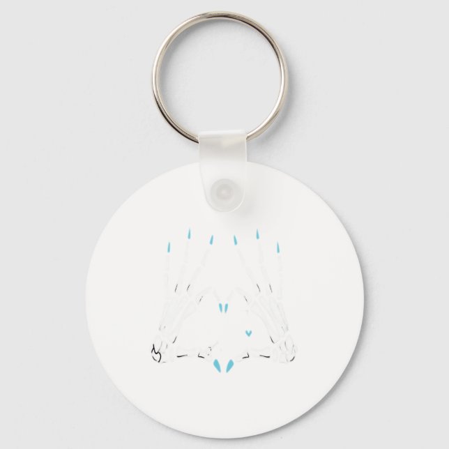 Skeleton Hand Classic Halloween Key Ring (Front)