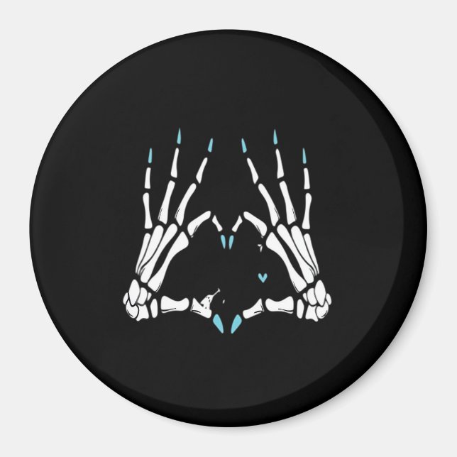 Skeleton Hand Classic Halloween Magnet (Front)