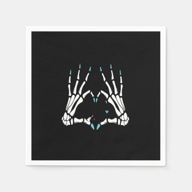 Skeleton Hand Classic Halloween Napkin (Front)