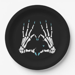Skeleton Hand Classic Halloween Paper Plate