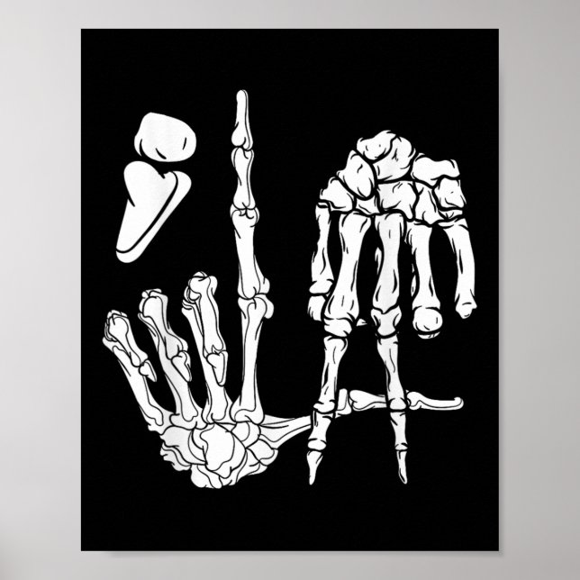 Skeleton Hand Comma La Punctuation Kamala Harris  Poster (Front)