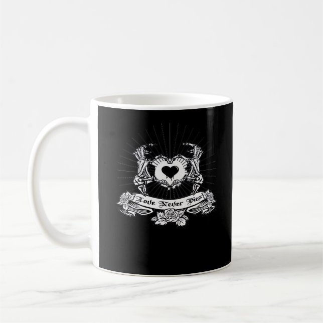 Skeleton Hand Design Classic Coffee Mug (Left)