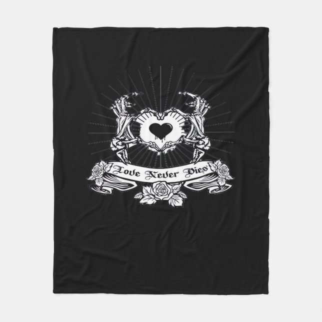 Skeleton Hand Design Classic Fleece Blanket (Front)