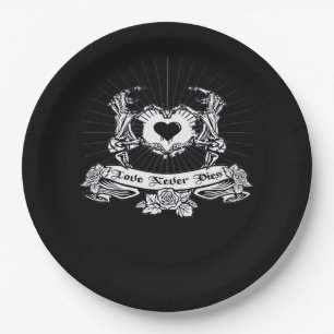 Skeleton Hand Design Classic Paper Plate