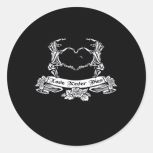Skeleton Hand Design  Classic Round Sticker