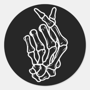 Skeleton Hand Gesture Halloween Sticker