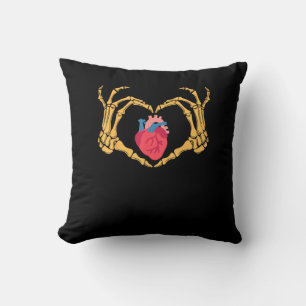 Skeleton Hand Heart Anatomy Cardiac Cvicu Nurse Ha Cushion