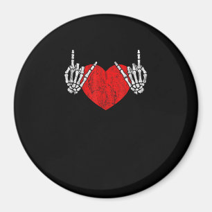 Skeleton Hand Heart And Roll, Valentines Halloween Magnet