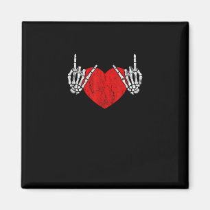 Skeleton Hand Heart And Roll Valentines Halloween Magnet