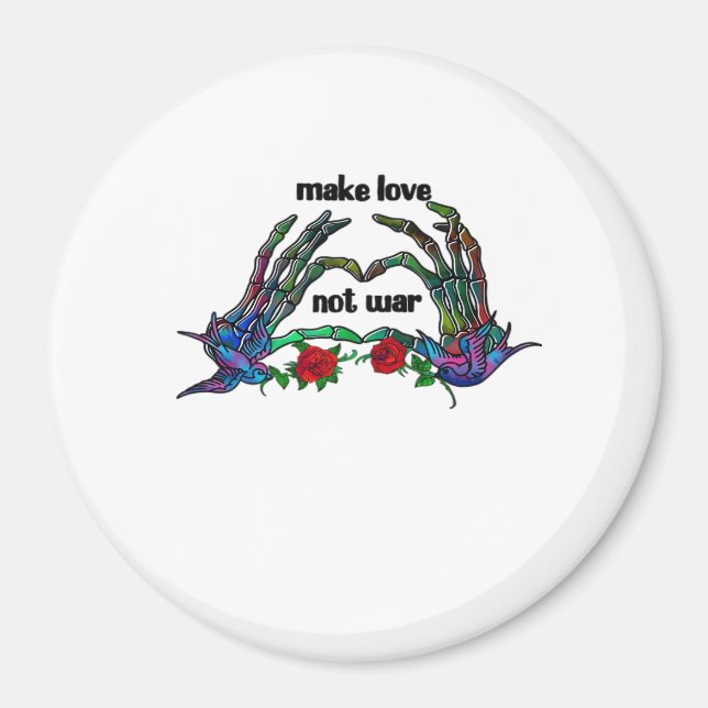 Skeleton Hand Heart Design Magnet (Front)