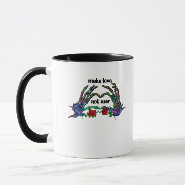 Skeleton Hand Heart Design Mug (Left)