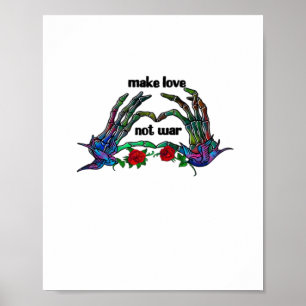 Skeleton Hand Heart Design Poster