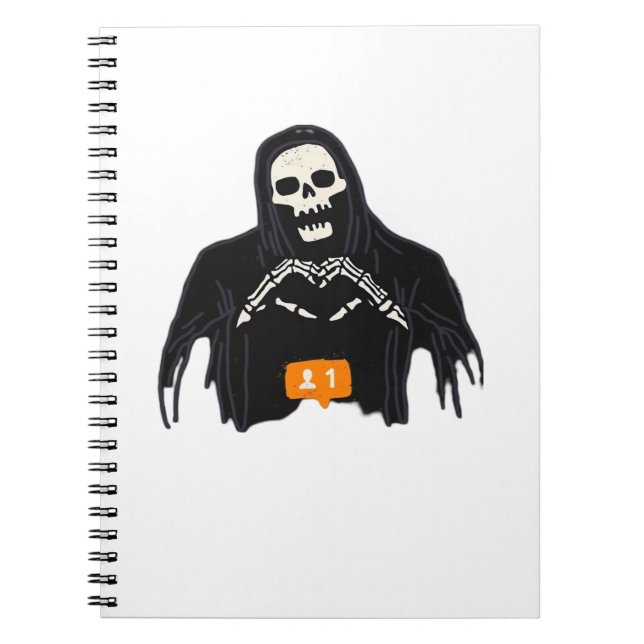 Skeleton Hand Heart Follower Classic Notebook (Front)