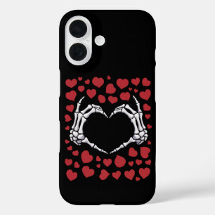 Skeleton Hand Heart Funny Bones Valentine's Day iPhone 16 Case