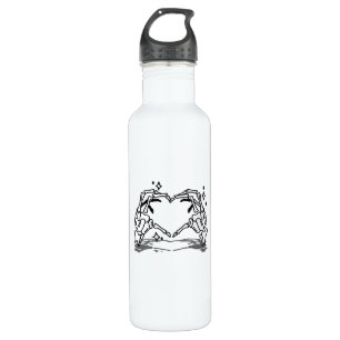 Skeleton Hand Heart Funny Design 710 Ml Water Bottle