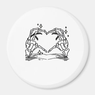 Skeleton Hand Heart Funny Design Magnet