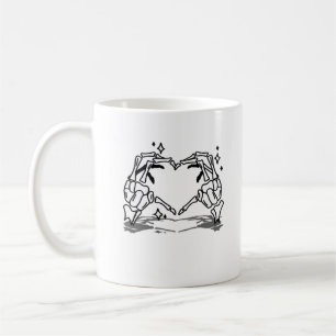 Skeleton Hand Heart Funny Design Style Coffee Mug