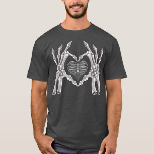 Skeleton Hand Heart Funny Halloween 2022 T-Shirt