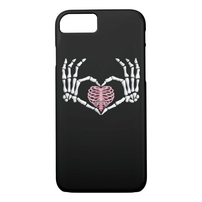 Skeleton Hand Heart Funny Halloween Women Men Case-Mate iPhone Case (Back)