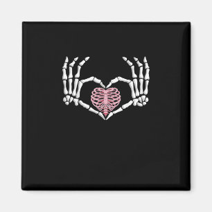 Skeleton Hand Heart Funny Halloween Women Men Magnet