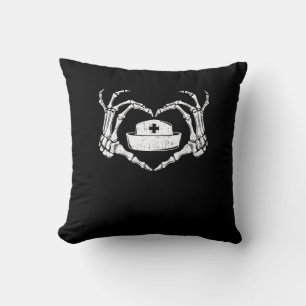 Skeleton Hand Heart - Halloween Costume Nurse Cushion
