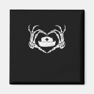 Skeleton Hand Heart - Halloween Costume Nurse Magnet