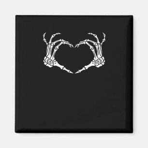 Skeleton Hand Heart Halloween Design Magnet