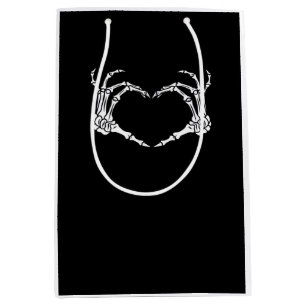 Skeleton Hand Heart Halloween Design Medium Gift Bag
