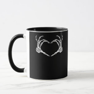 Skeleton Hand Heart Halloween Design  Mug