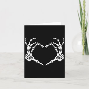 Skeleton Hand Heart Halloween Funny Bones Love  Card