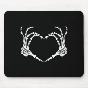 Skeleton Hand Heart Halloween Funny Bones Love Mouse Pad