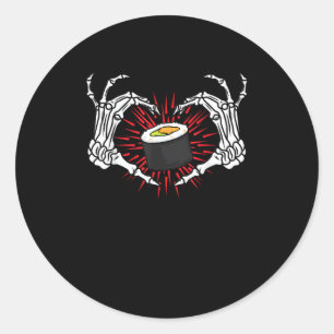 Skeleton Hand Heart Lazy Diy Halloween Costume Coo Classic Round Sticker