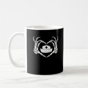 Skeleton Hand Heart Lazy Halloween Costume Funny N Coffee Mug