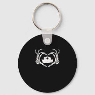 Skeleton Hand Heart Lazy Halloween Costume Funny N Key Ring