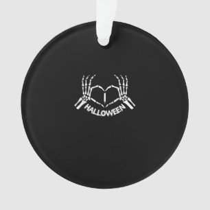 Skeleton Hand Heart Lazy Halloween Costume Funny Ornament