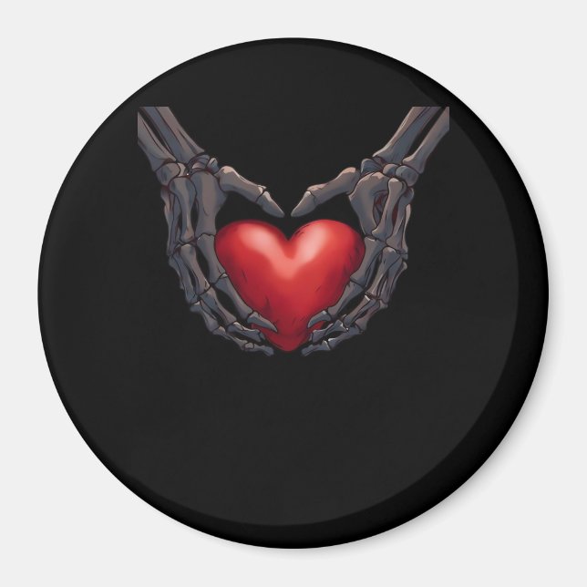 Skeleton Hand Heart Magnet (Front)