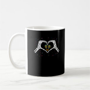 Skeleton Hand Heart Maracas Cinco De Mayo Mexican  Coffee Mug