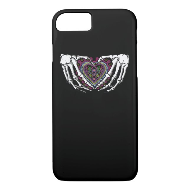Skeleton Hand Heart Muertos Mexican Day Of Dead Case-Mate iPhone Case (Back)