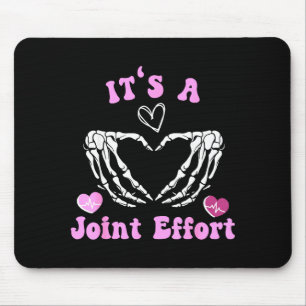 Skeleton Hand Heart Orthopedic Nurse It's A Joint Mouse Pad
