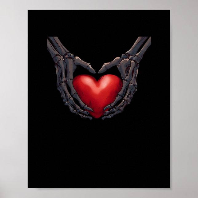 Skeleton Hand Heart Poster (Front)