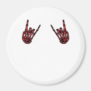 Skeleton Hand Heart Roll & Red Classic  Magnet