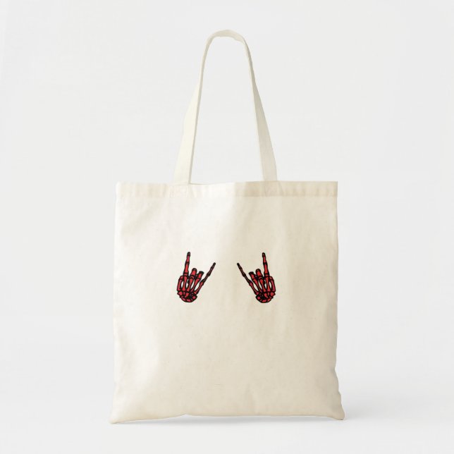 Skeleton Hand Heart Roll & Red Classic  Tote Bag (Front)