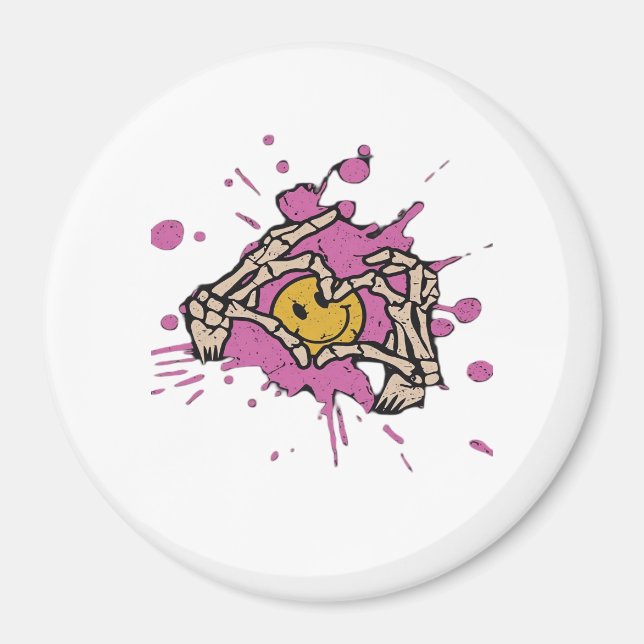 Skeleton Hand Heart Show Classic Magnet (Front)