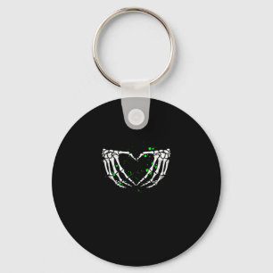 Skeleton Hand Heart Sign Costume Halloween Key Ring