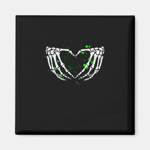 Skeleton Hand Heart Sign Costume Halloween Magnet